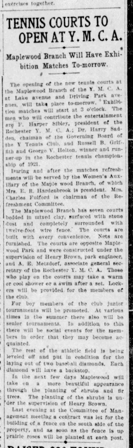 A newspaper article about the maple wood branch.